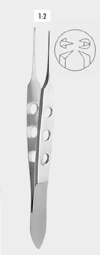 Пінцет БІШОПА – ХАРМАНА (BISHOP HARMAN) для райдужної оболонки, 1x2, 0,8 мм (mm). Бренд: Zepf (Зепф).